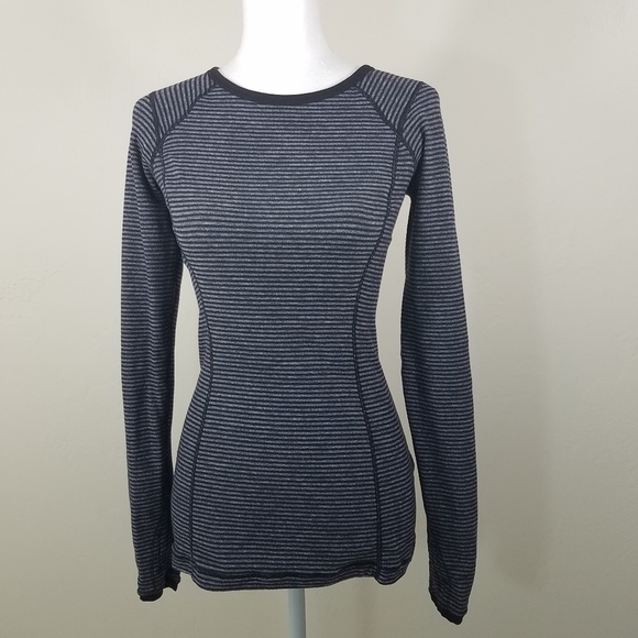 lululemon athletica Tops - Lululemon Stripe Long Sleeve Sweater Size 4